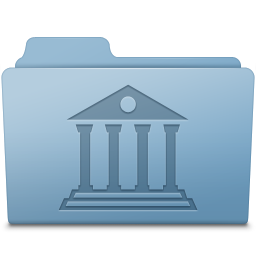 Library Folder Blue Icon 256x256 png